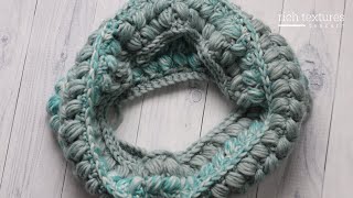 Braided Puff Stitch Cowl Crochet Pattern