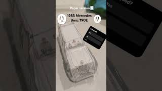 1983 Mercedes Benz 190E Paper Version #music #papercraft idea by: Papernical (@papernical)