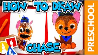 How To Draw Chase From Paw Patrol - Preschool