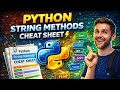 Python String Methods Cheat Sheet | Master Strings in Minutes