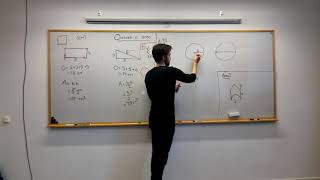 Matematik 1: Area och omkrets av rektangel, triangel och cirkel.