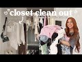 EXTREME CLOSET CLEAN OUT 🪞 satisfying cleaning, decluttering, organizing + wardrobe transformation!