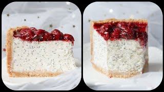 ШИКАРНЫЙ МАКОВЫЙ ЧИЗКЕЙК с ВИШНЕВЫМ ЖЕЛЕ 🍒ПРОСТОЙ РЕЦЕПТ🍒 Poppy seed cheesecake recipe