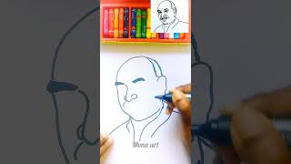 #✨how to draw kamarajar face outline drawing✨121 birthday #drawing # artist #shortsindia