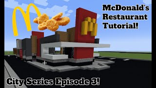 Minecraft McDonald's Restaurant Tutorial With Drive Thru! - City Series Episode 3
