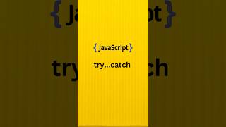 Try… catch error handling in JavaScript. #education #shorts #fun #learning #interview #javascript