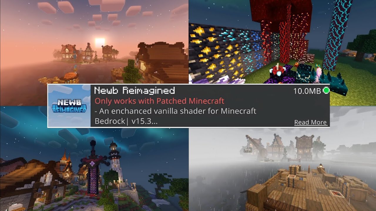 Shaders Newb X Reimagined Minecraft 1.20 - YouTube