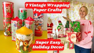 7 Easy Vintage Christmas Wrapping Paper Crafts - Retro Decor Ideas