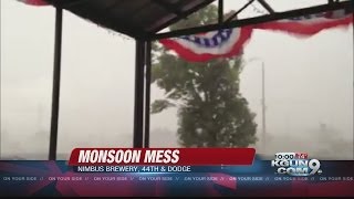 Monsoon storm rips through parts of Tucson