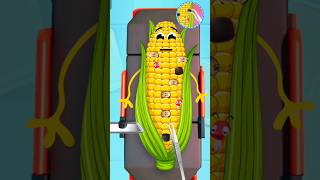 Corn 🌽 Emergency Operation #shorts #fruitsurgery #animation