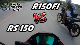 RS150 vs RAIDER 150 Fi |  800 METERS | WITH GOPRO GPS