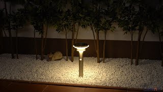 Ledvance Endura Style Solar with light and motion sensor outdoor LED floor lamp silver IP44