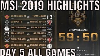 MSI 2019 Highlights ALL GAMES Day 5 Group Stage - Mid Season Invitational 2019