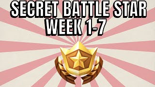 ALL Fortnite season 6 Secret Battle Star Locations week 1 to 7 - Season 6