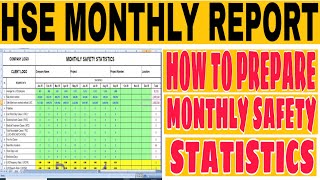 How To Prepare HSE Monthly Report || How To Prepare Monthly Safety Statistics || HSE KPI