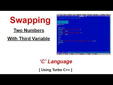 Program For Swapping Two Numbers With Third Variable. [ 'C' Language ...