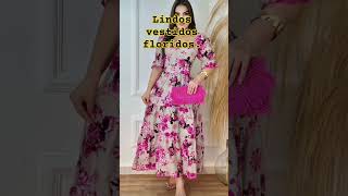 Lindos vestidos floridos #modafeminina #evangelica #fé #look #vestidos #shorts #viralvideo