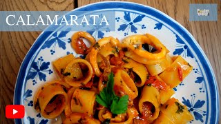 CALAMARATA. Receta Napolitana de Pasta con Calamares