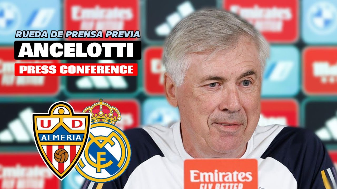 Rueda De Prensa Completa ANCELOTTI Previa Almería - Real Madrid (18/08 ...