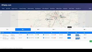 Basic idea of how the iShiply.com TMS Dispatch Page looks and works!