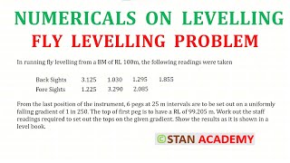 Levelling Problem No 8 - Fly Levelling Missing Values Calculation ( Falling Ground )