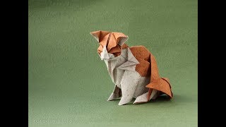 Origami cat by Katsuta Kyohei