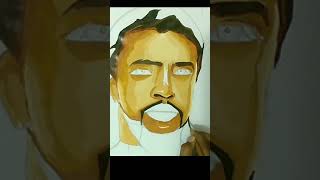 Drawing Art tribute Chadwick Boseman ( Black Panther ) |  chadwick boseman | #shorts | #artishq