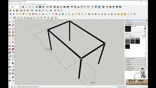 new 스케치업2017 강좌 #35 책상 만들기(Make Simple Table)