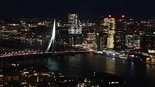 Beautiful City View Of Rotterdam In Night