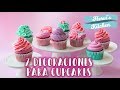 7 DECORACIONES PARA CUPCAKES | Básicos de reposterí | Ale Hervi