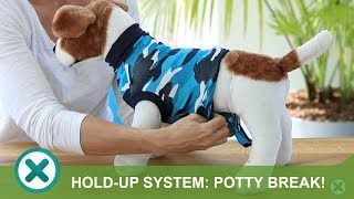 Ready for a potty break? Use the hold-up system!