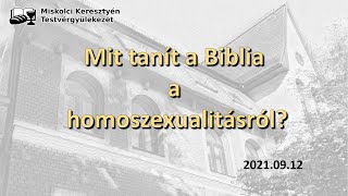 Mit tanít a biblia homoszexualitásról?