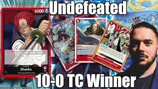 [OP09] UNDEFEATED Shanks Treasure Cup Deck Profile and Interview W/ Mangley | One Piece Card Game