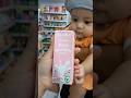 Jajan susu indomilk korea Pink ah ami ku suka banget ni #cutebaby #shorts #susu