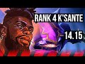 K'SANTE vs KENNEN (TOP) | Rank 4 K'Sante, Legendary, 9/3/7 | BR Challenger | 14.15