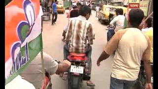 Rally of TMC under leadership of Farzana Alam opposing strike