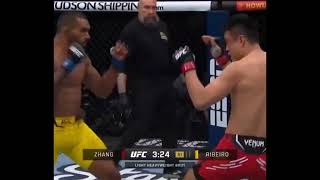 ¡QUE KO! Zhang Mingyang se lleva la victoria en #ufc298 #ufc #ko