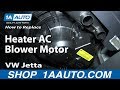 How to Replace Blower Motor with Fan Cage 05-08 Volkswagen Jetta