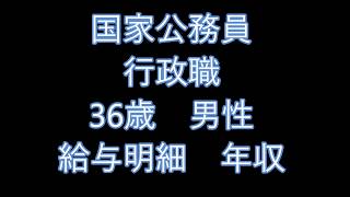 国家公務員　行政職　37歳男性　給与明細　年収