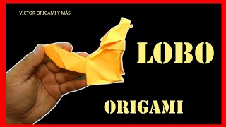 LOBO AULLANDO  - ORIGAMI