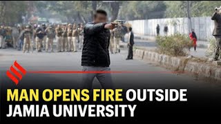 Breaking news: Jamia student shot at during anti-CAA protest march