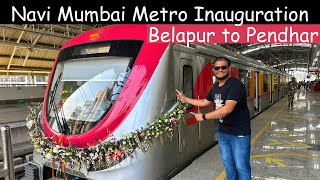 Navi Mumbai Full Journey from Belapur to Pendhar ||Inaugratiom of Navi Mumbai Metro ||