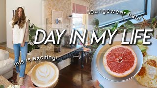 DAY IN MY LIFE | doing something EXCITING, candle DIY, baking homemade granola, loungewear haul!
