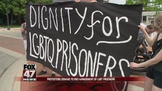 Protesters demand harrassment stop against gay \u0026 transgender inmates