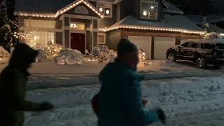 Night sledding