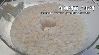 Homemade Fermented Sweet Rice / Rice Wine 自制酒酿 / 米酒, 酒香浓郁，清润甘甜，做法简单，3天就可以吃了。