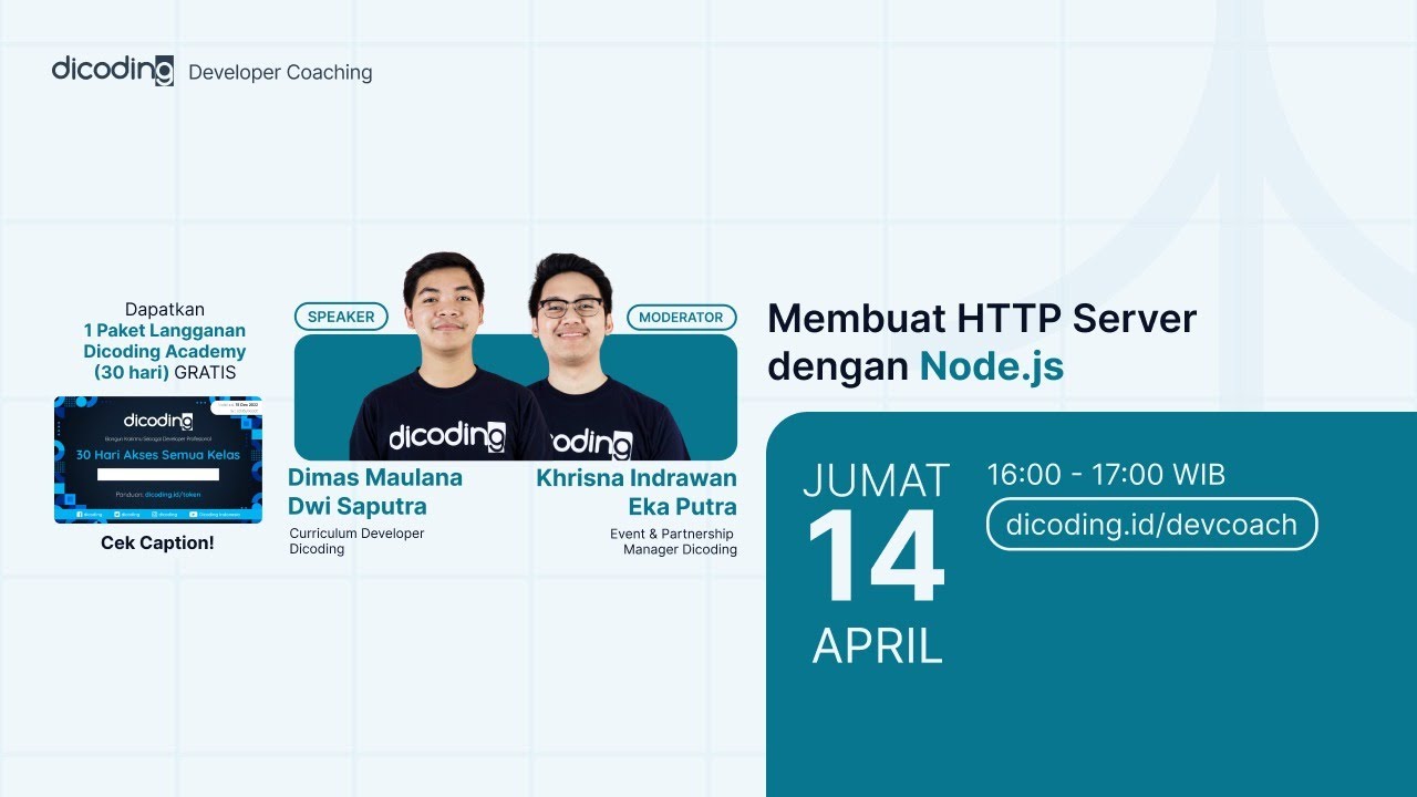 Dicoding Developer Coaching 86 Back End Membuat Http Server Dengan
