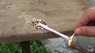 fuse from matches and paper