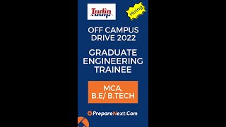 Tudip Technologies Off Campus Drive 2022 | Graduate Engineering Trainee | IT Job | Engineering Job