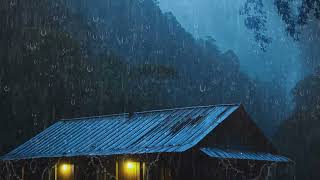 Falling Asleep in 3 Minutes With the Sound of Heavy Rain Fall on a Metal Roof - White Noise Perfect